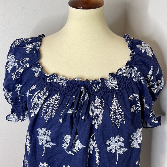 Pomander Place‎ Beaufort Botanical Blue & White Blouse - Picture 5 of 9